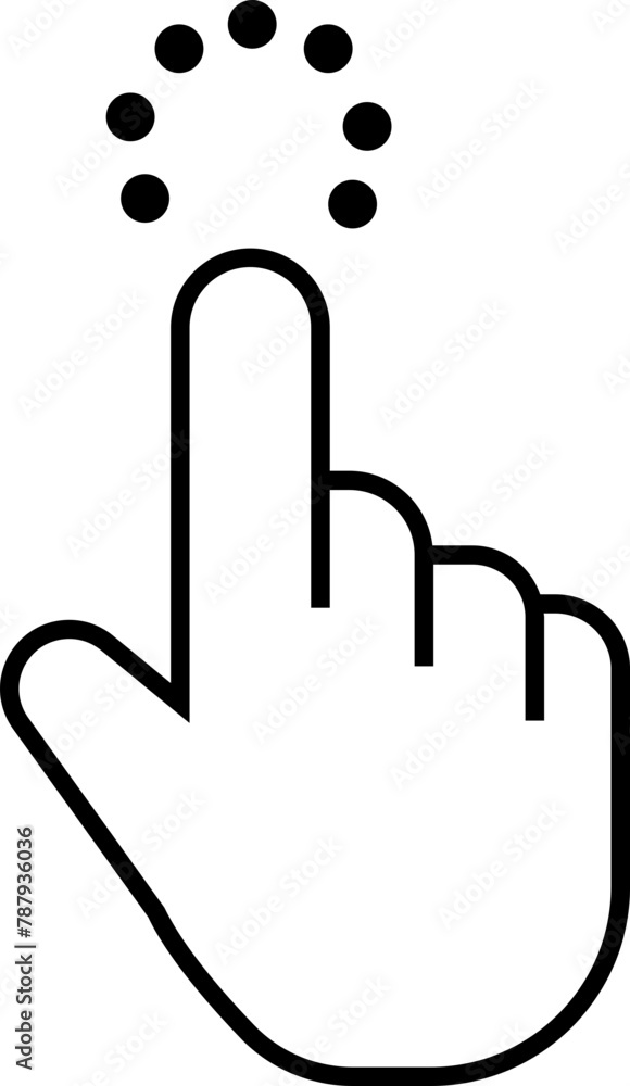 Fototapete computer mouse click cursor icon in line style with editable stock. load symbol. pointer cursor icon