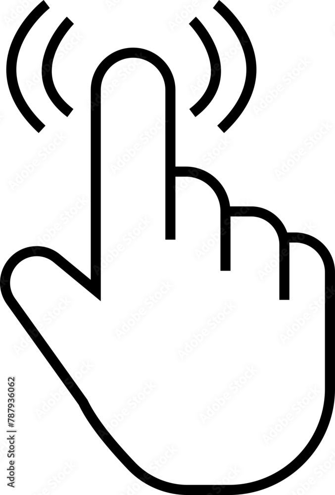 Fototapete computer mouse click cursor icon in line style with editable stock. load symbol. pointer cursor icon