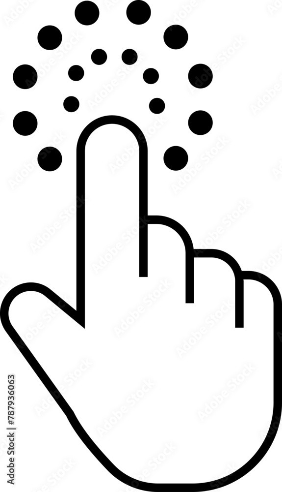 Fototapete computer mouse click cursor icon in line style with editable stock. load symbol. pointer cursor icon