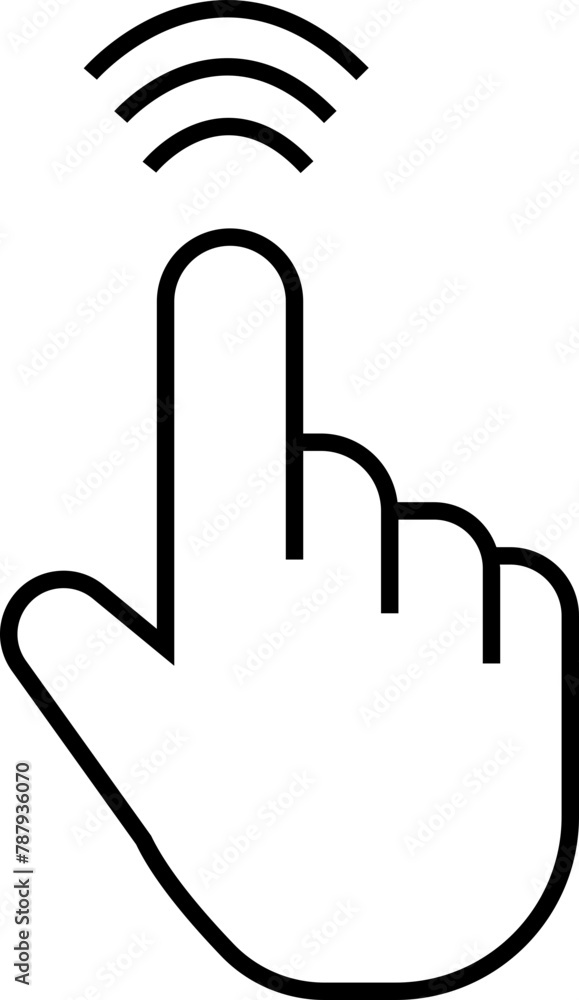 Fototapete computer mouse click cursor icon in line style with editable stock. load symbol. pointer cursor icon