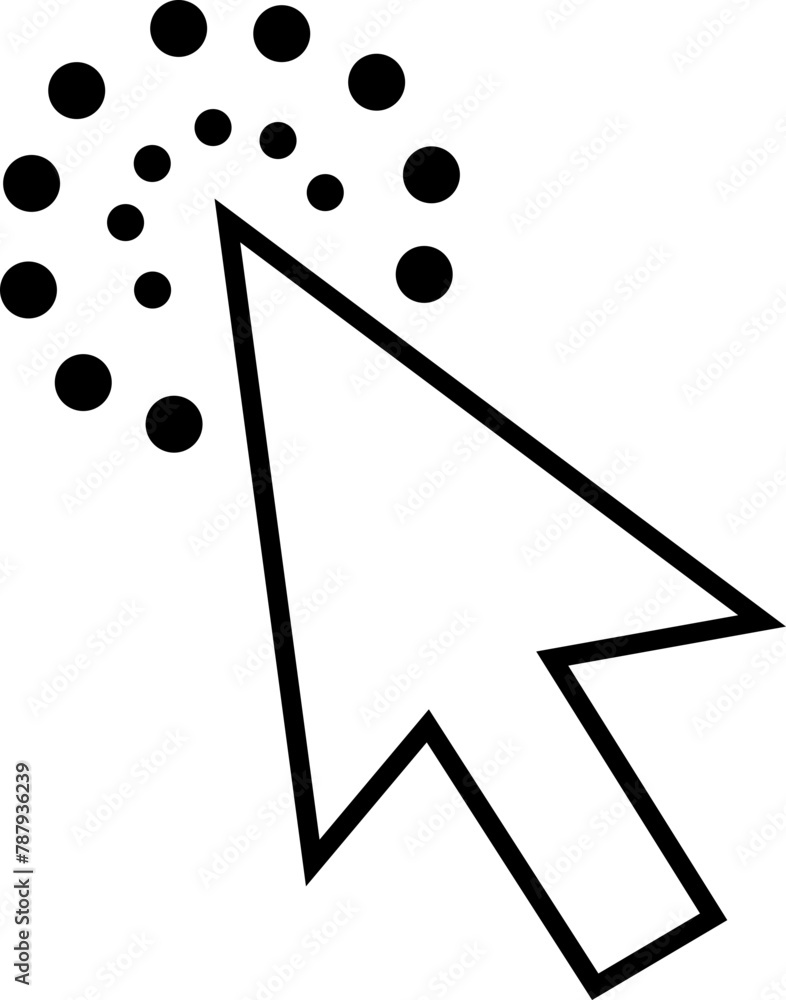 Fototapete computer mouse click cursor icon in line style with editable stock. load symbol. pointer cursor icon
