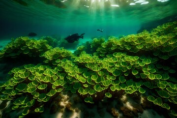 the beauty of the seabed, where seagrasses dance in harmony with the gentle ocean flow.