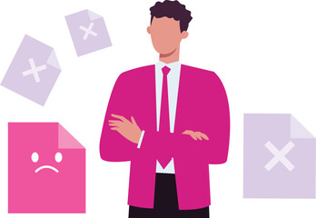 The boy is standing.