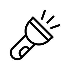 flashlight line icon illustration vector graphic