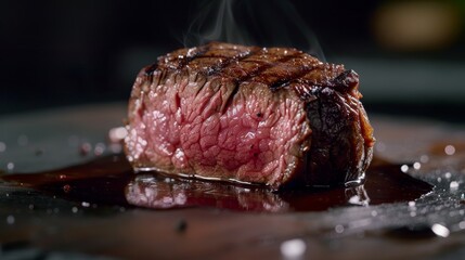 Perfectly Seared Steak Oozing Juices