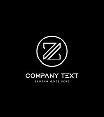 Abstract modern creative minimalist Z logo design