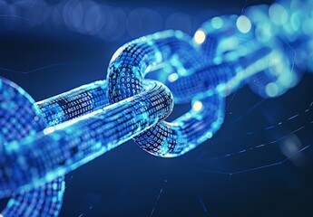 Blockchain is a decentralized digital ledger technology that securely records transactions across a network of computers, offering transparency and immutability - obrazy, fototapety, plakaty