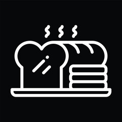 fresh bread vector icon design