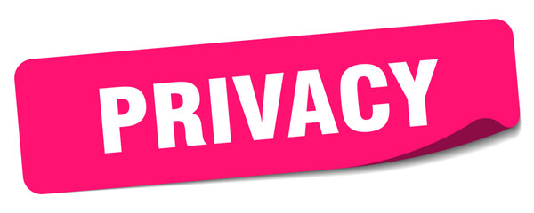 privacy sticker. privacy label