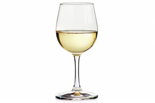 White wine glass isolate