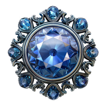 recommend clip art: Sapphire of Rococo Art isolated on transparent png.
