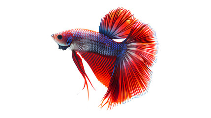 Fototapeta premium Beautiful betta fish isolated on a transparent background