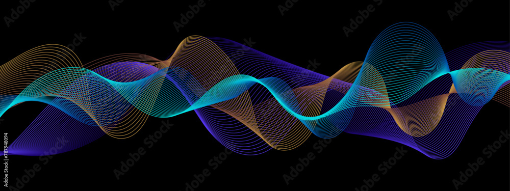 Wall mural Wave Background motion