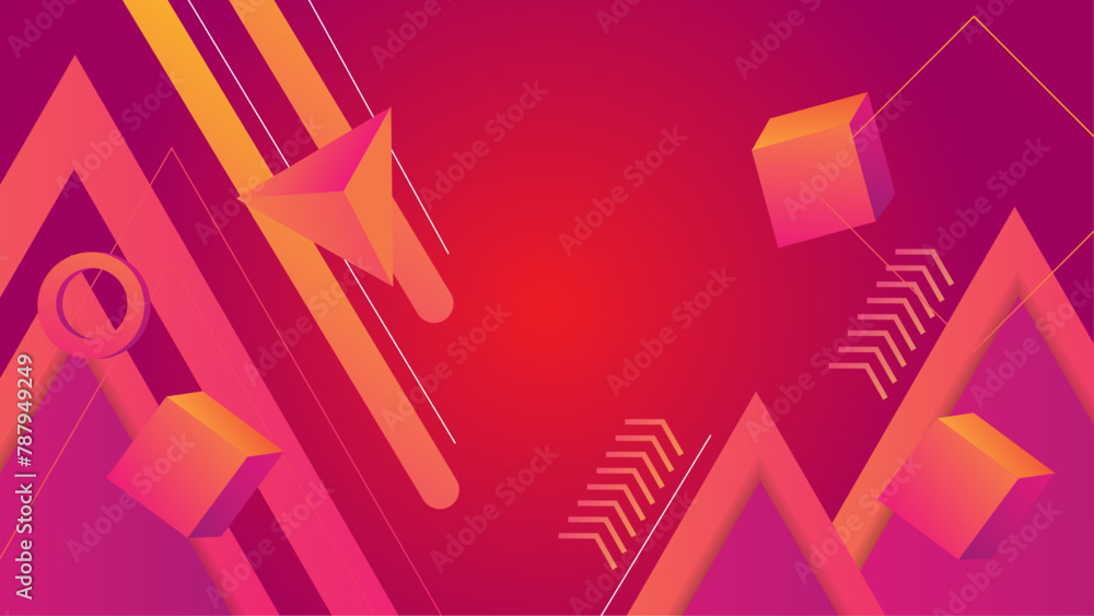 Poster triangle square abstract background