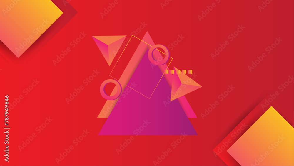 Poster abstract background triangle 3d shape