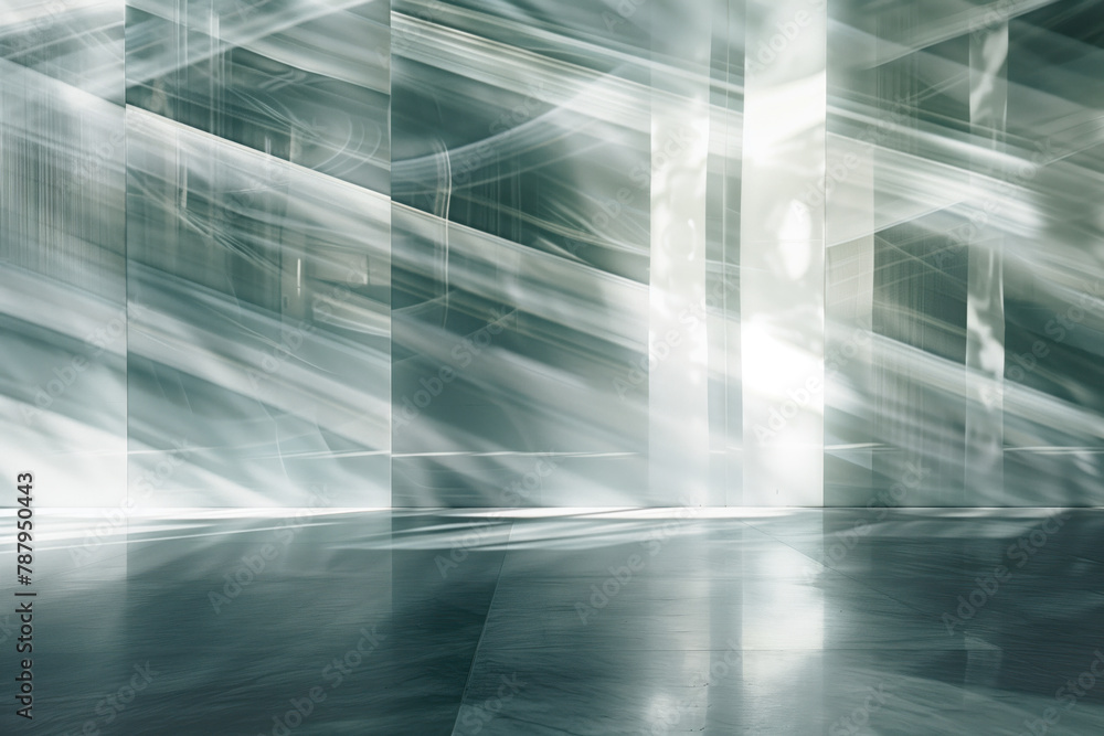 Poster abstract background with reflections and caustics. hi-tech. futuristic background image. created wit