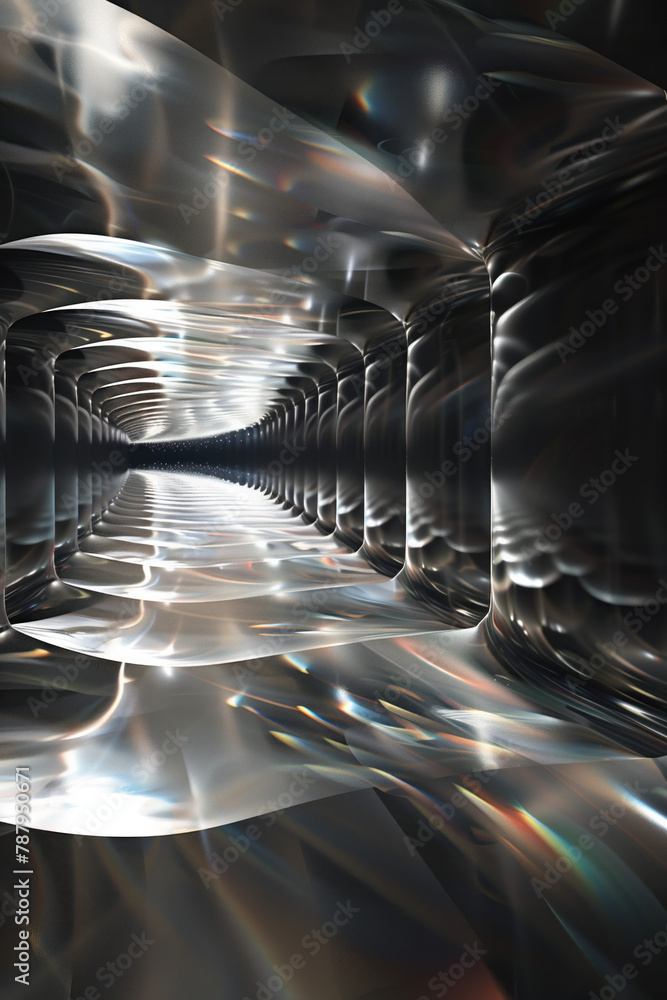 Poster abstract background with reflections and caustics. hi-tech. futuristic background image. created wit