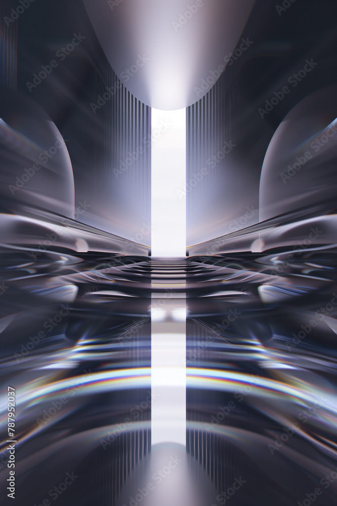 Poster abstract background with reflections and caustics. hi-tech. futuristic background image. created wit