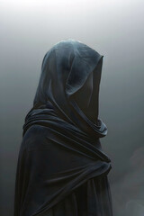 Eerie Spirit Drifting Through the Gloom of an Ominous,Isolated Backdrop