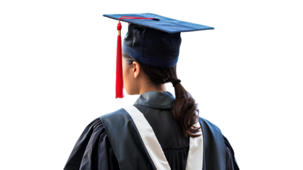 Photo of graduate student graduation adult isolated on a transparent background