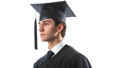 Photo of graduate student graduation adult isolated on a transparent background