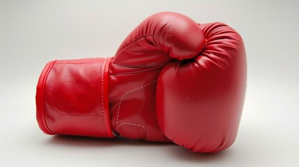 Red boxing glove isolated