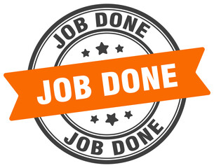 job done stamp. job done label on transparent background. round sign