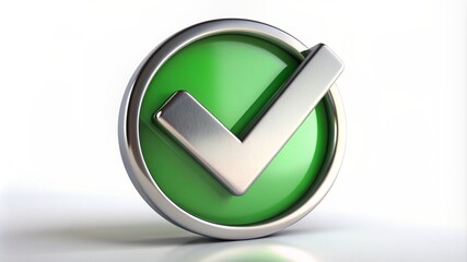 This photo of a green checkmark on a white background is ideal for use as a web icon, design element, or illustration on social media.green check mark on white background ,digital,photos,bright colors