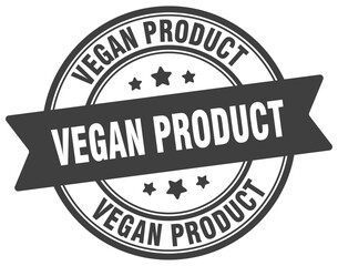 vegan product stamp. vegan product label on transparent background. round sign