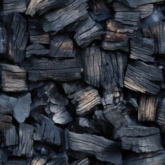 Burnt Wood Textured Background, Charcoal Texture, Firewood with Cracks, Charred Tree Background