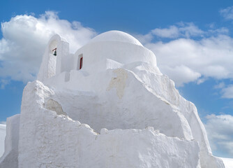The Orthodox Paraportiani Church is a landmark of the island of Mykonos in Greece