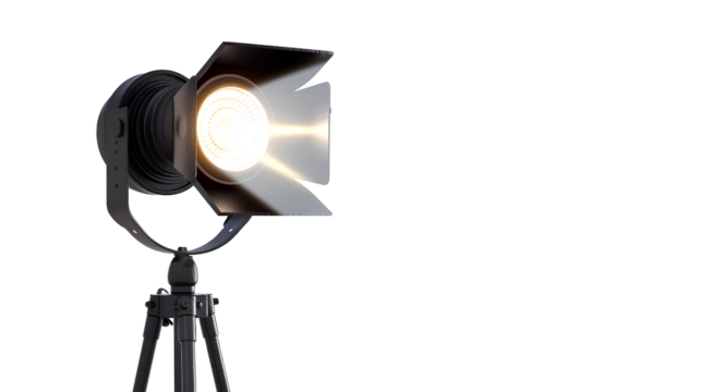 Theater light lamp isolated on a transparent background