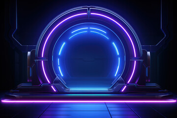 Creative illustrations generated by AI simulate the background of the scene