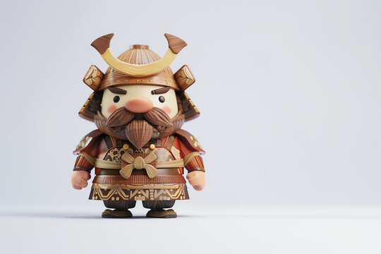 3D illustration image of samurai/侍の3Dイラスト画像