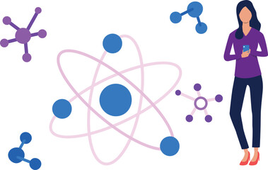 The girl is using mobile.