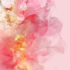 Pink and gold abstract painting.