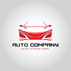 auto car red color logo design modern illustration template vector
