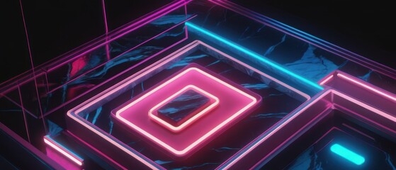 abstract neon glow marble background vector. technology background 