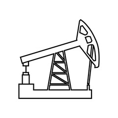 Pump Jack icon vector. Oil illustration sign. Oil Drilling symbol. Oil Pumping logo.