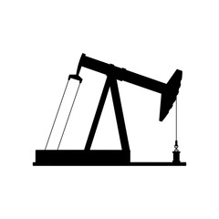 Pump Jack icon vector. Oil illustration sign. Oil Drilling symbol. Oil Pumping logo.