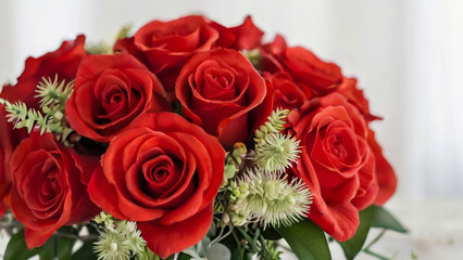 Naklejka premium Gold rings on a wedding bouquet 