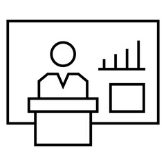 Business meeting vector icon. 