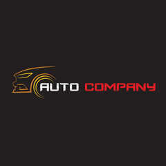 auto company car logo design modern illustration template vector