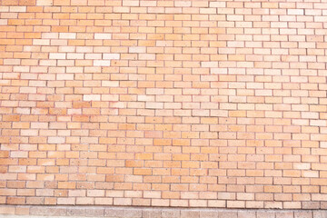Brick wall with red brick,old vintage brick wall,Abstract of brick wall for background,Copy text space. - obrazy, fototapety, plakaty
