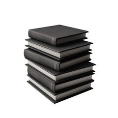 high black books stack SVG isolated on transparent background