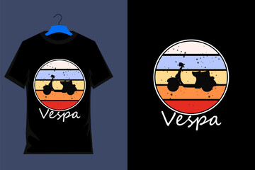 scooter Retro Vintage T Shirt Design