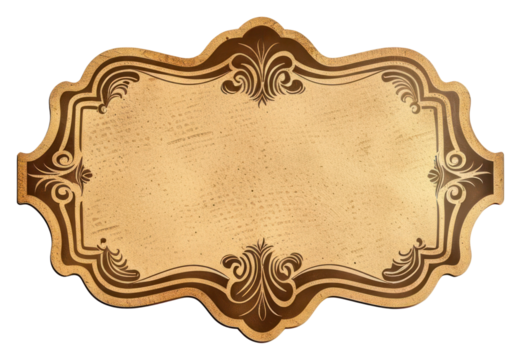 A gold border shape ticket accessories accessory furniture