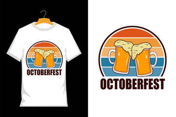 October Fest Retro Vintage T Shirt Design