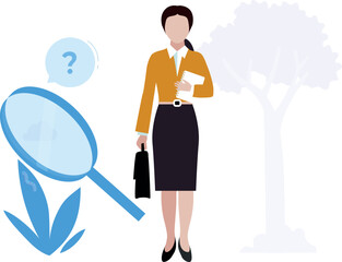 The girl is standing.