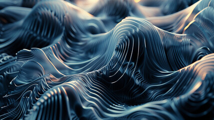 Abstract shapes twist and distort in a digital dreamscape, forming a breathtaking 3D abstraction that defies logic